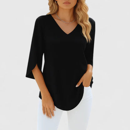 Cecily | Women’s Relaxed V Neck Blouse