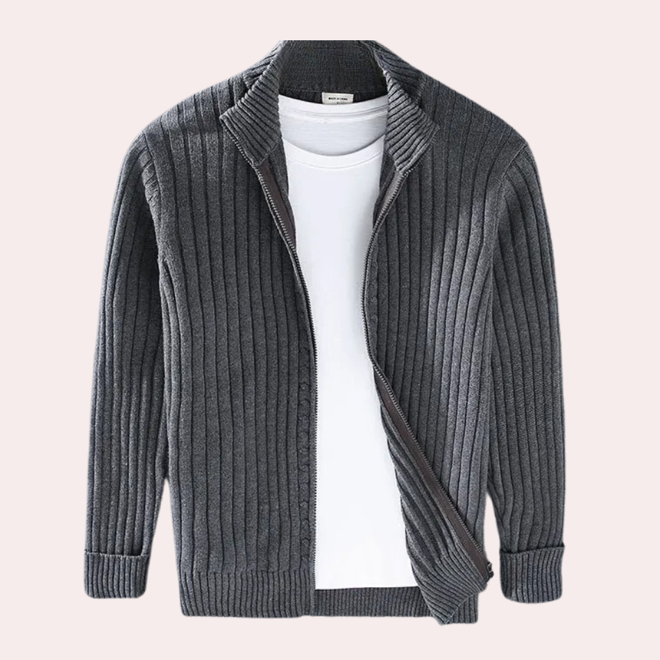 Bryan | Men’s Modern Warm Knitted Zip Cardigan