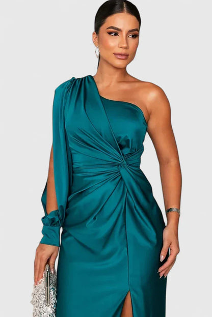 Valora | Women’s Elegant One Shoulder Maxi Dress