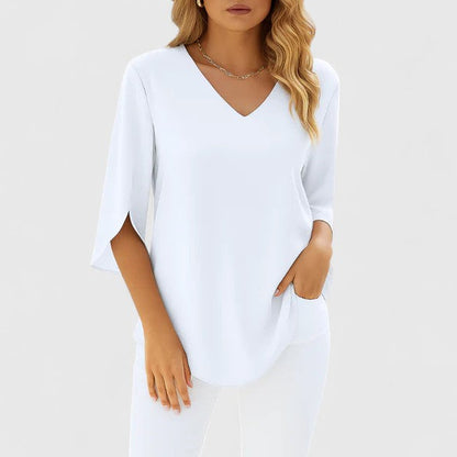 Cecily | Women’s Relaxed V Neck Blouse