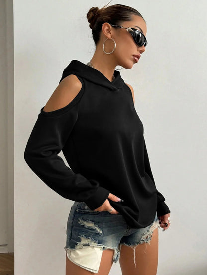 Riley | Women’s Off-Shoulder Hooded Sweatshirt