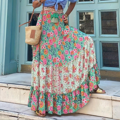 Paloma | Women’s Elegant Long Floral Skirt