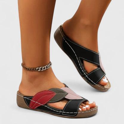 Jolie | Women’s Orthopedic Colorblock Slide Sandals