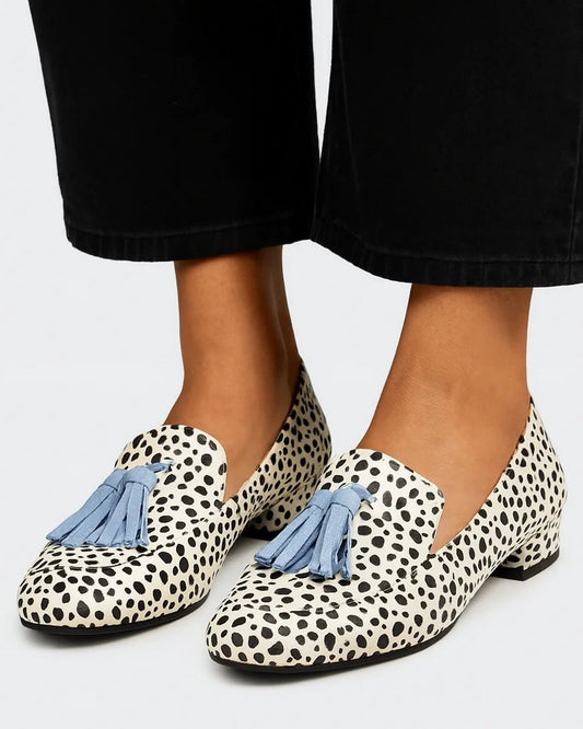 Ysabelle | Women’s Printed Tassel Slip On Loafers