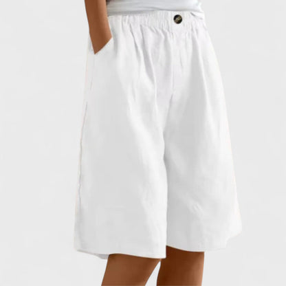 Avelyn | Women’s Elegant Linen Wide Leg Shorts