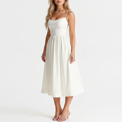 Cecily | Women’s A-Line Midi Dress Ascot Style