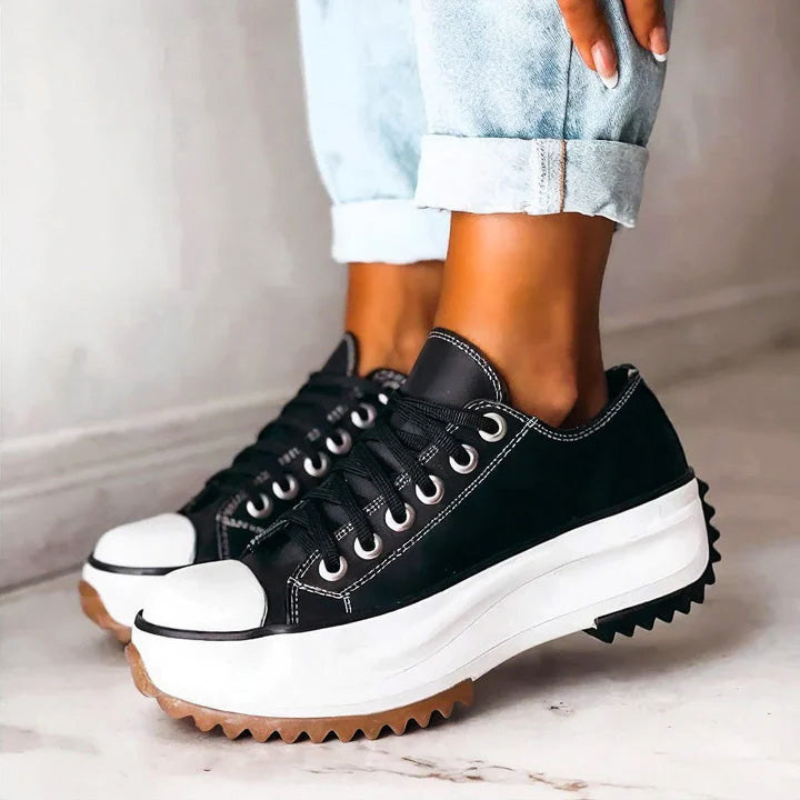 Bella | Women’s High Platform Lace-Up Shoes with Rubber Sole