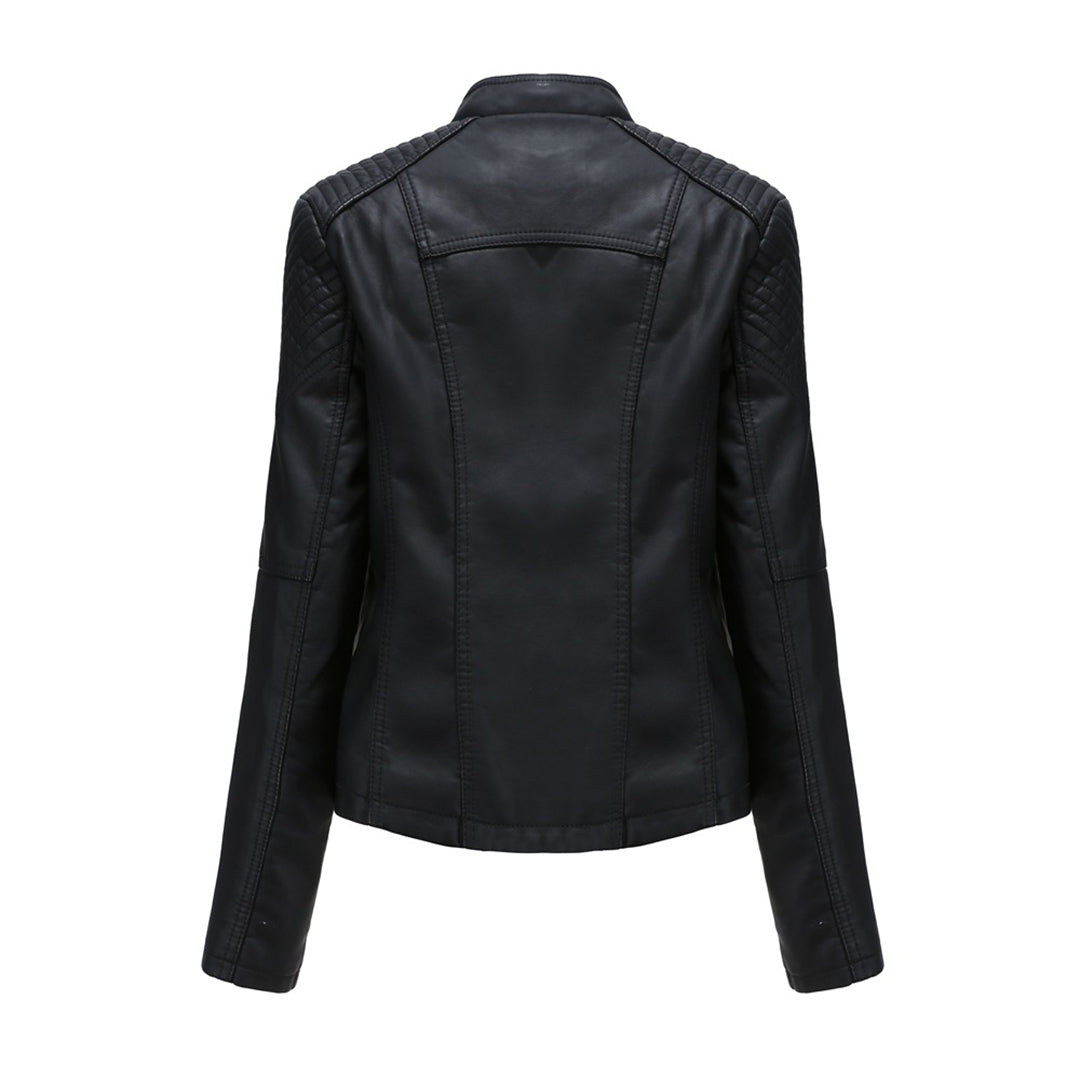 Quinn | Women’s Zip-Front Leather Jacket