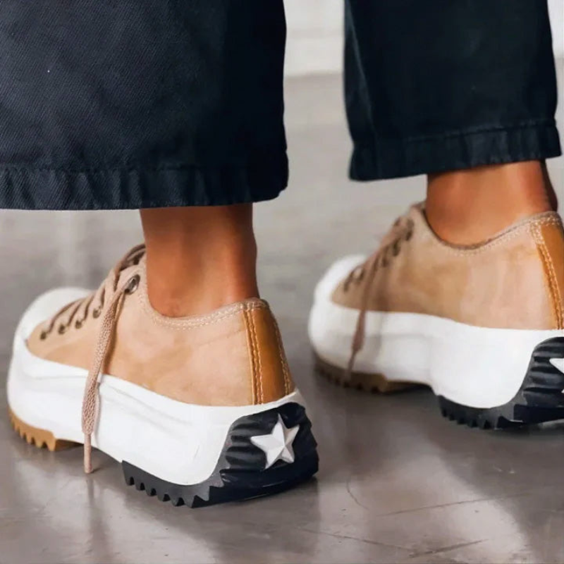 Bella | Women’s High Platform Lace-Up Shoes with Rubber Sole