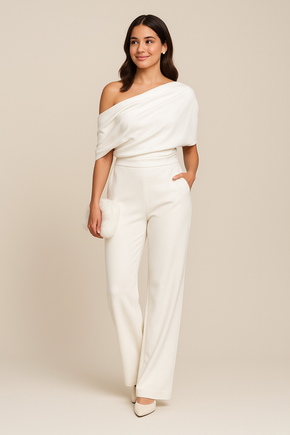 Elowyn | Women’s Chic One Shoulder Spring Jumpsuit