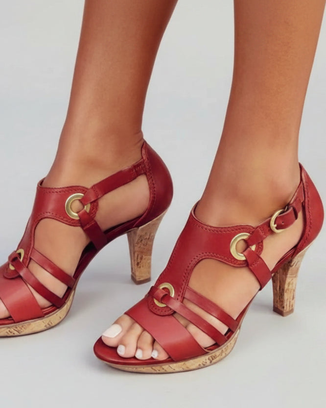 Valora | Women’s Orthopedic Ring Detail Heel Sandals