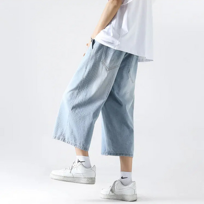 Mason | Men’s Wide-Leg Cropped Denim Shorts