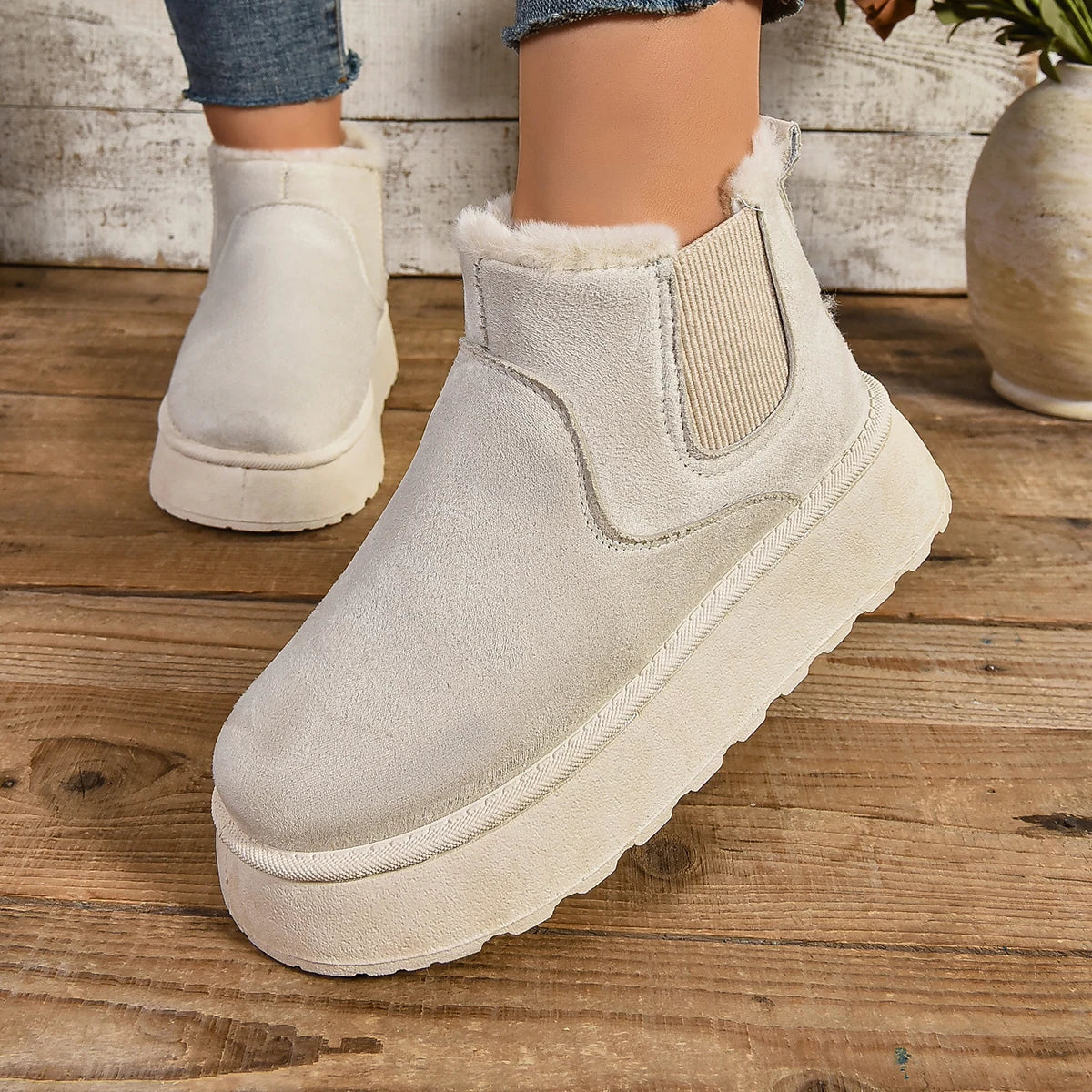 Giselle | Women's Plush Platform Boots