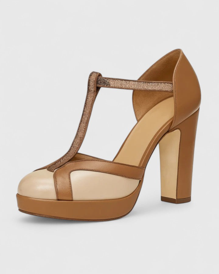 Calista | Women’s Sophisticated T Strap Platform Heels