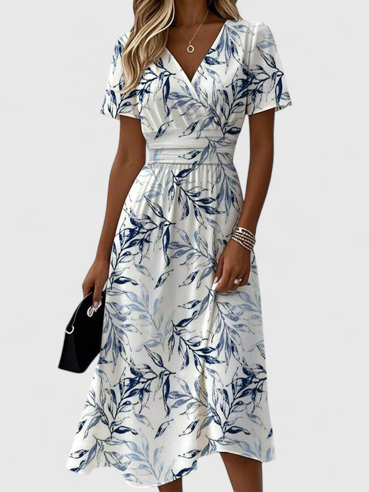 Elara | Women’s Floral Wrap Midi Dress