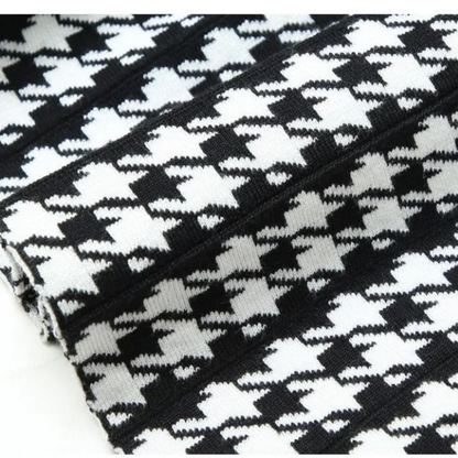 Fiona | Women’s Houndstooth Midi Skirt