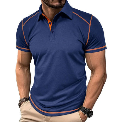 Damon | Men’s Color Block Polo Shirt with Classic Fit