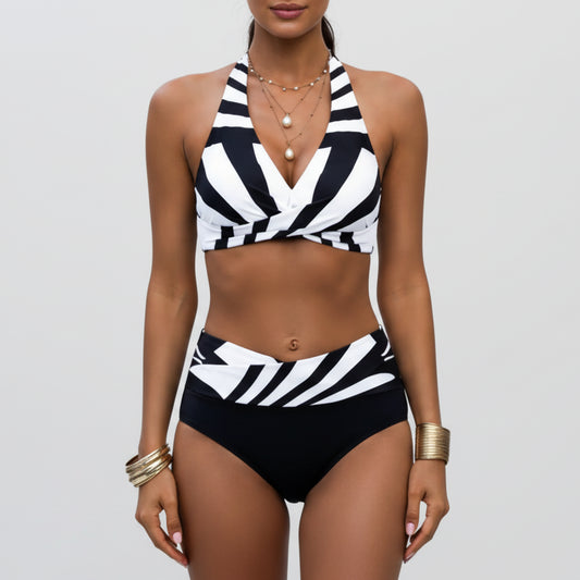Kira | Women’s Halter Neck Two-Piece Bikini Set with Adjustable Straps