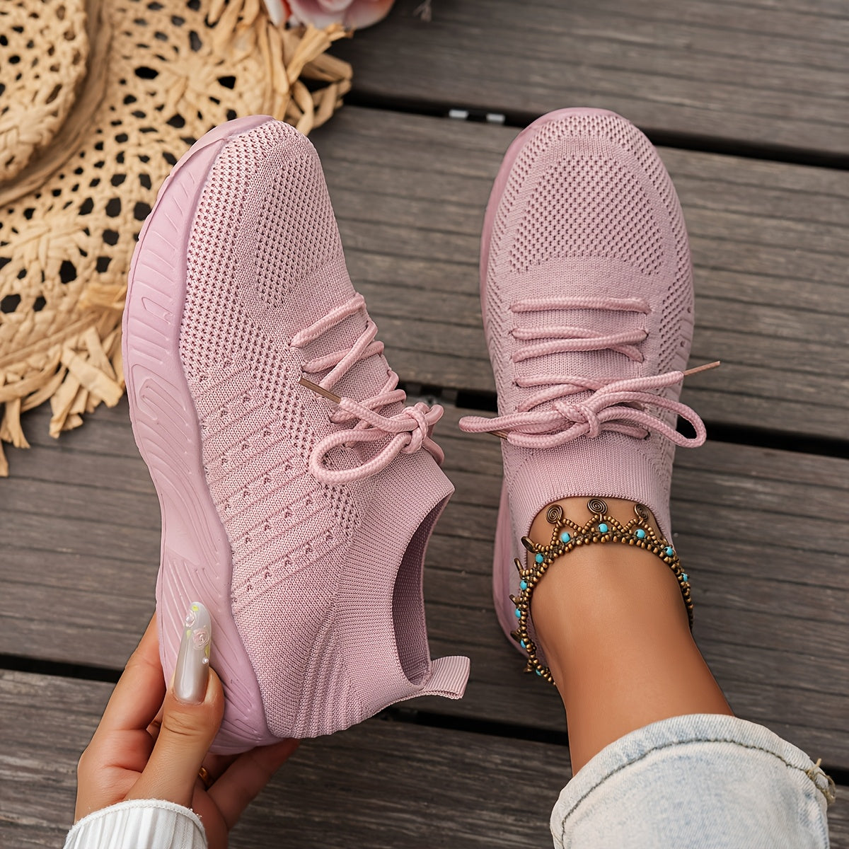 Lisa | Women’s Breathable Mesh Lace-Up Sneakers