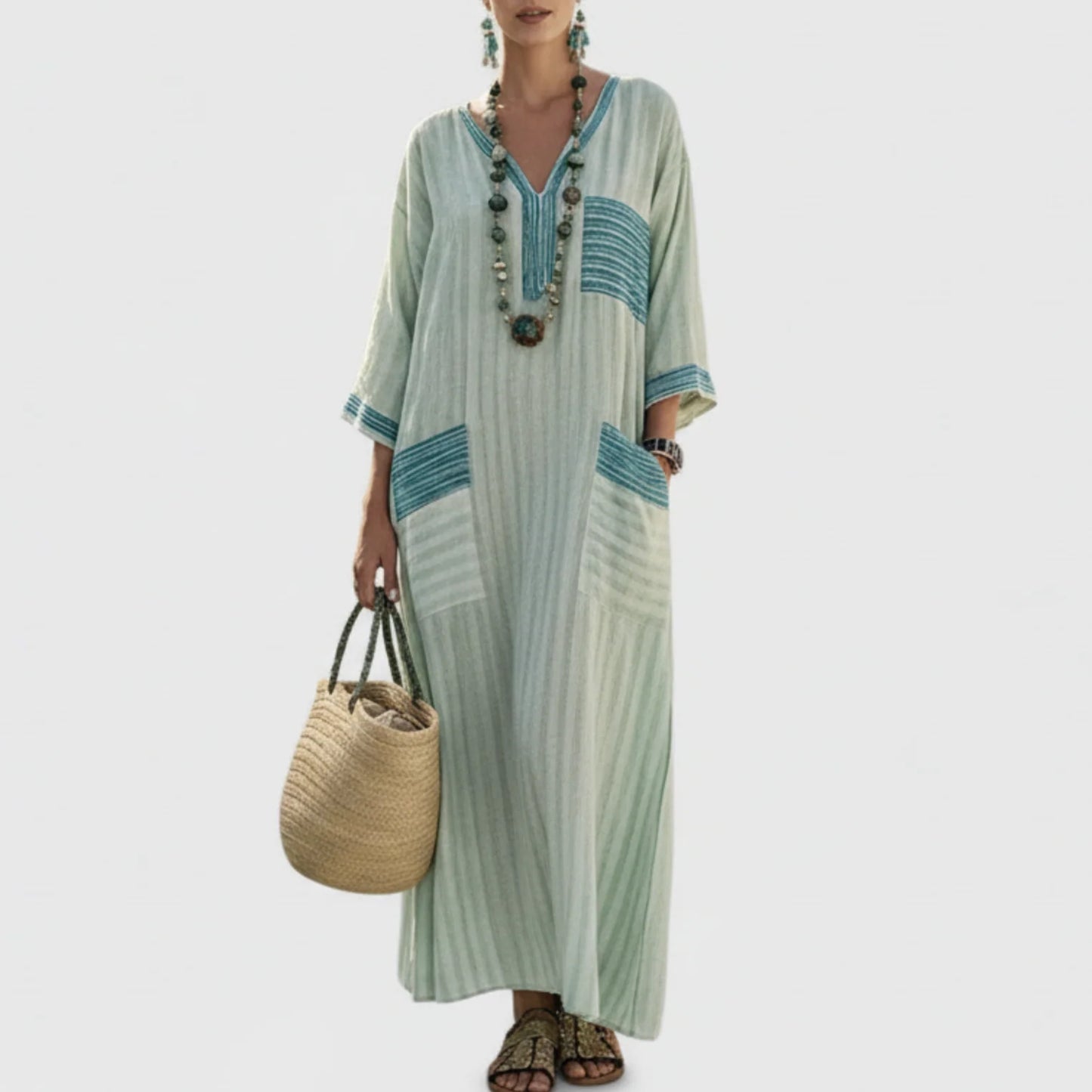 April | Women’s Elegant Bohemian Maxi Dress