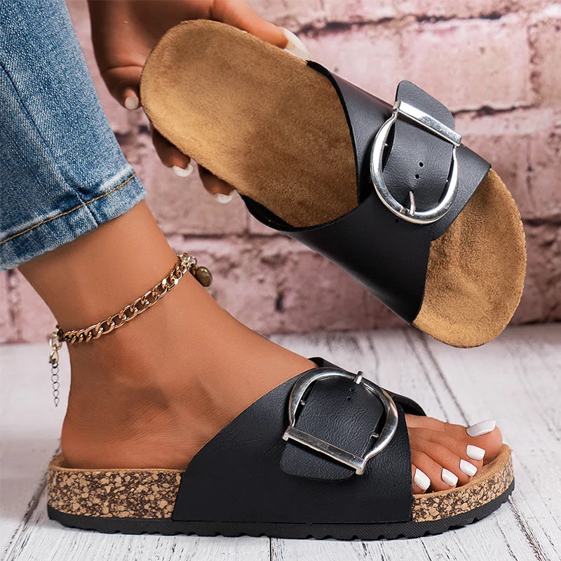 Rowena | Women’s Buckle Slide Sandals