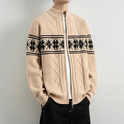 Anderson | Men’s Nordic Knit Zip-Up Winter Cardigan