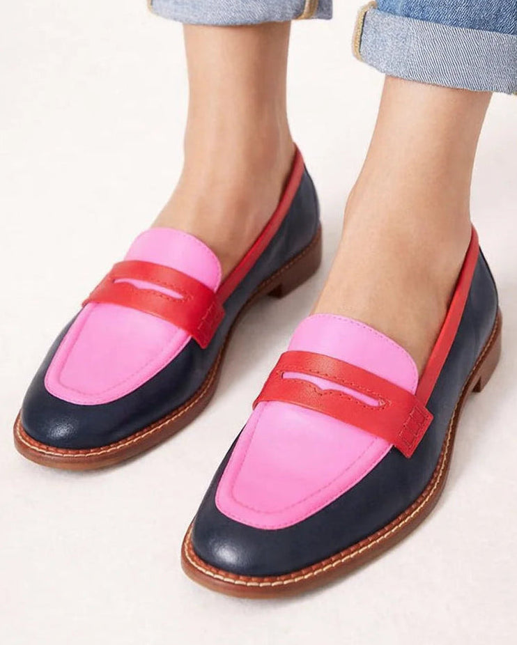 Sheyne | Women’s Colorblock Penny Loafers