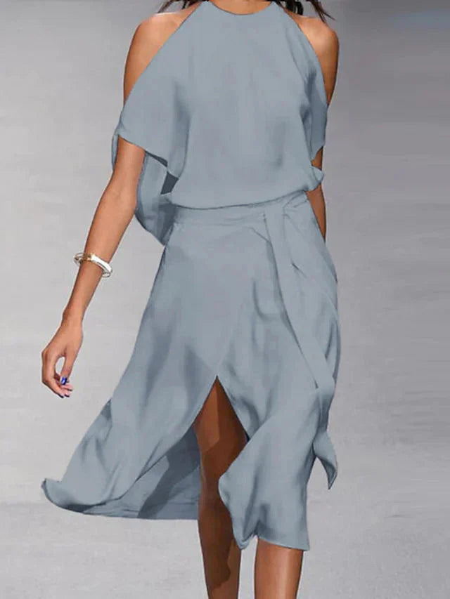 Quinn | Women’s Basic Minimal Midi Dress