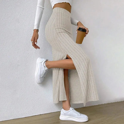 Estelle | Women’s Textured Knit Maxi Skirt