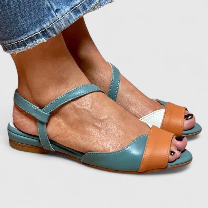 Aveline | Women’s Elegant Colorblock Flat Sandals