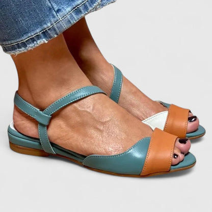 Aveline | Women’s Elegant Colorblock Flat Sandals