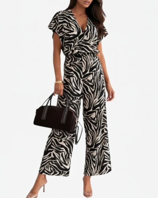 Hyacinth | Women’s V-Neck Wide-Leg Jumpsuit
