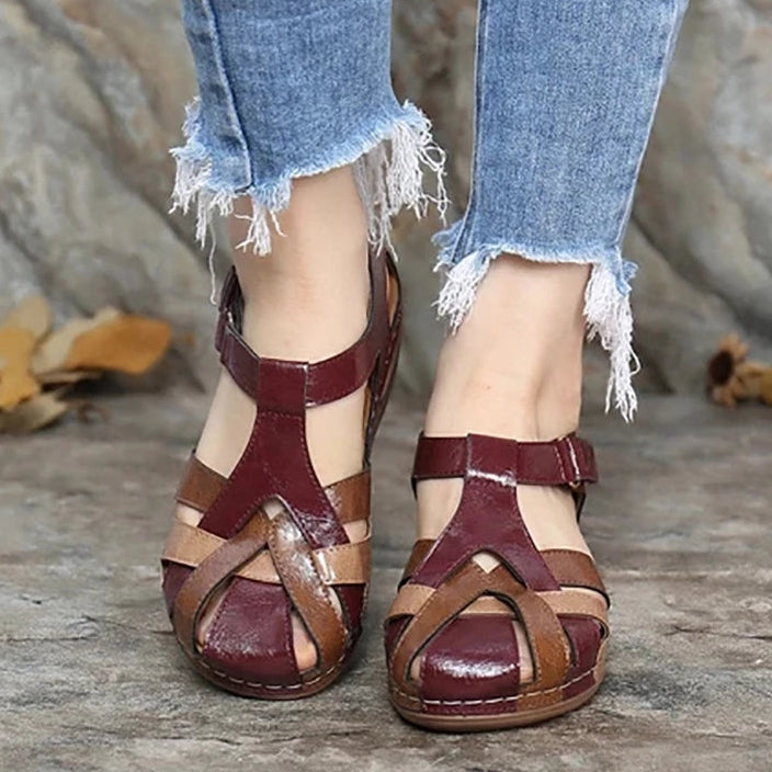 Mira | Women’s Spring Strappy Low-Wedge Sandals with Supportive Comfort Sole
