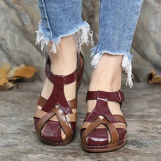 Mira | Women’s Spring Strappy Low-Wedge Sandals with Supportive Comfort Sole
