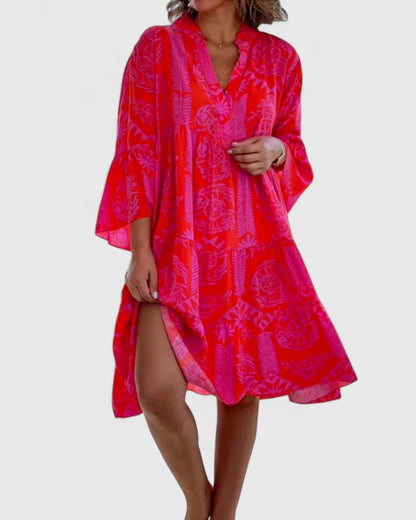 Elodie | Women’s Sophisticated V-Neck Beach Cover-Up Dress