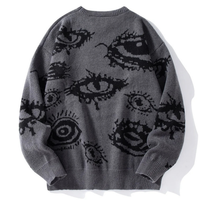 Caleb | Men’s Graphic Eye Knit Spring Sweater