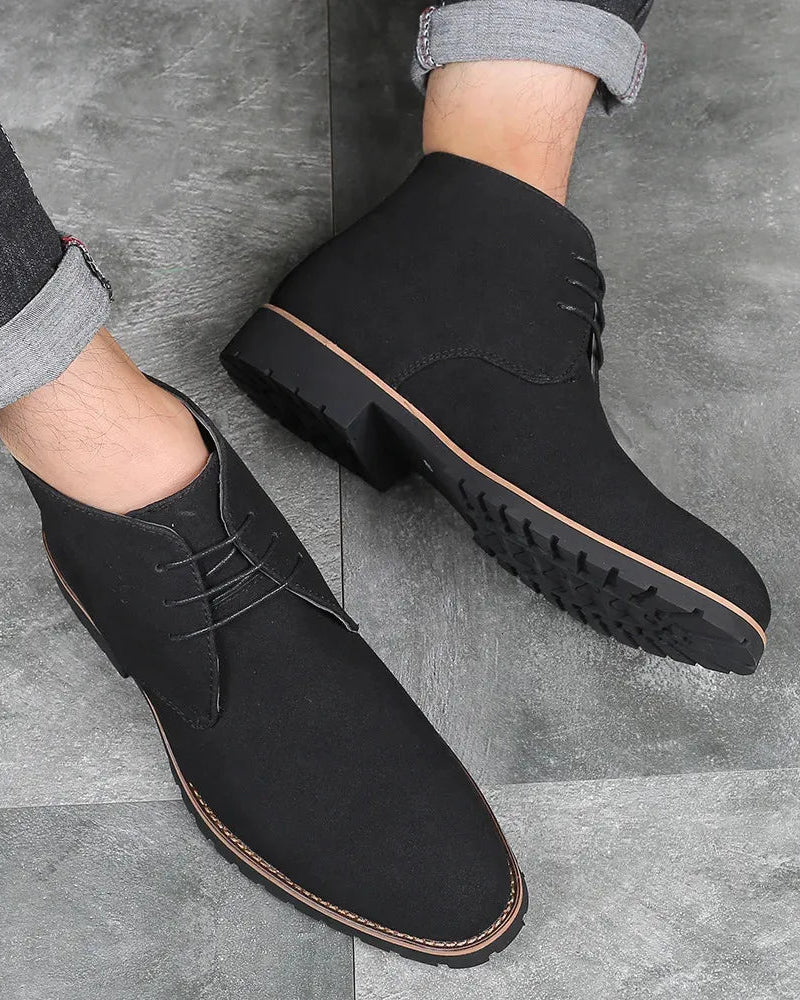 Zian | Men’s Lace-Up Ankle Boots with Rugged Grip Sole