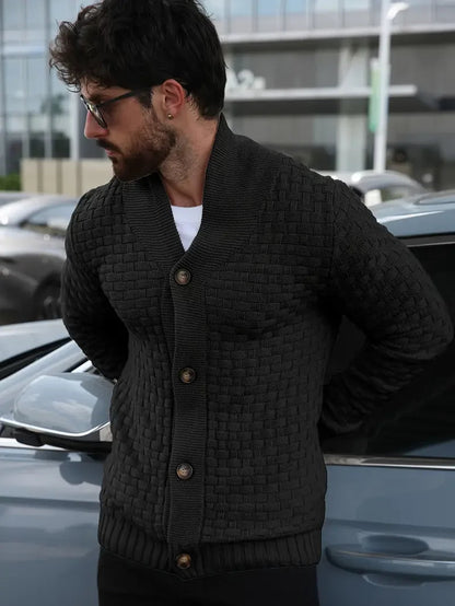 Wyatt | Men’s Weave Knit Cardigan