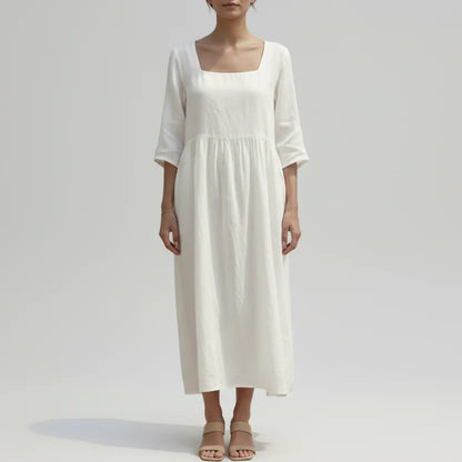 Cecily | Women’s Elegant Square Neck Midi Dress