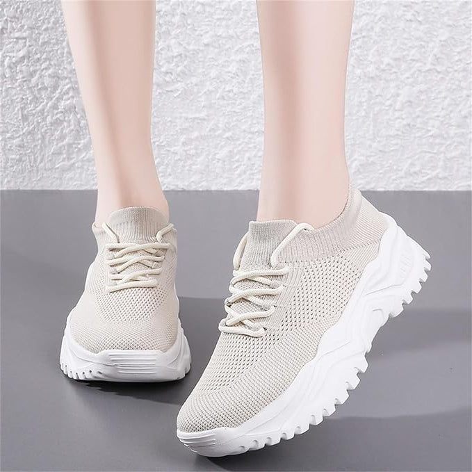 Arielle | Women’s Knitted Upper Thick-Sole Comfort Sneakers