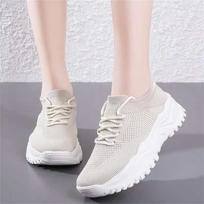 Arielle | Women’s Knitted Upper Thick-Sole Comfort Sneakers