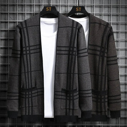 Calder | Men’s Plaid Knit Cardigan
