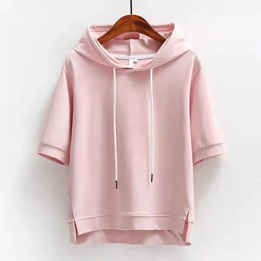 Sabrina | Women’s Short-Sleeve Hoodie with Soft Knit