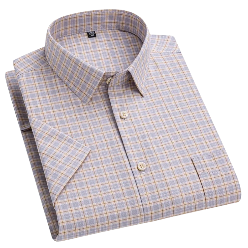 Stellan | Men’s Striped Short Sleeve Button Up Shirt