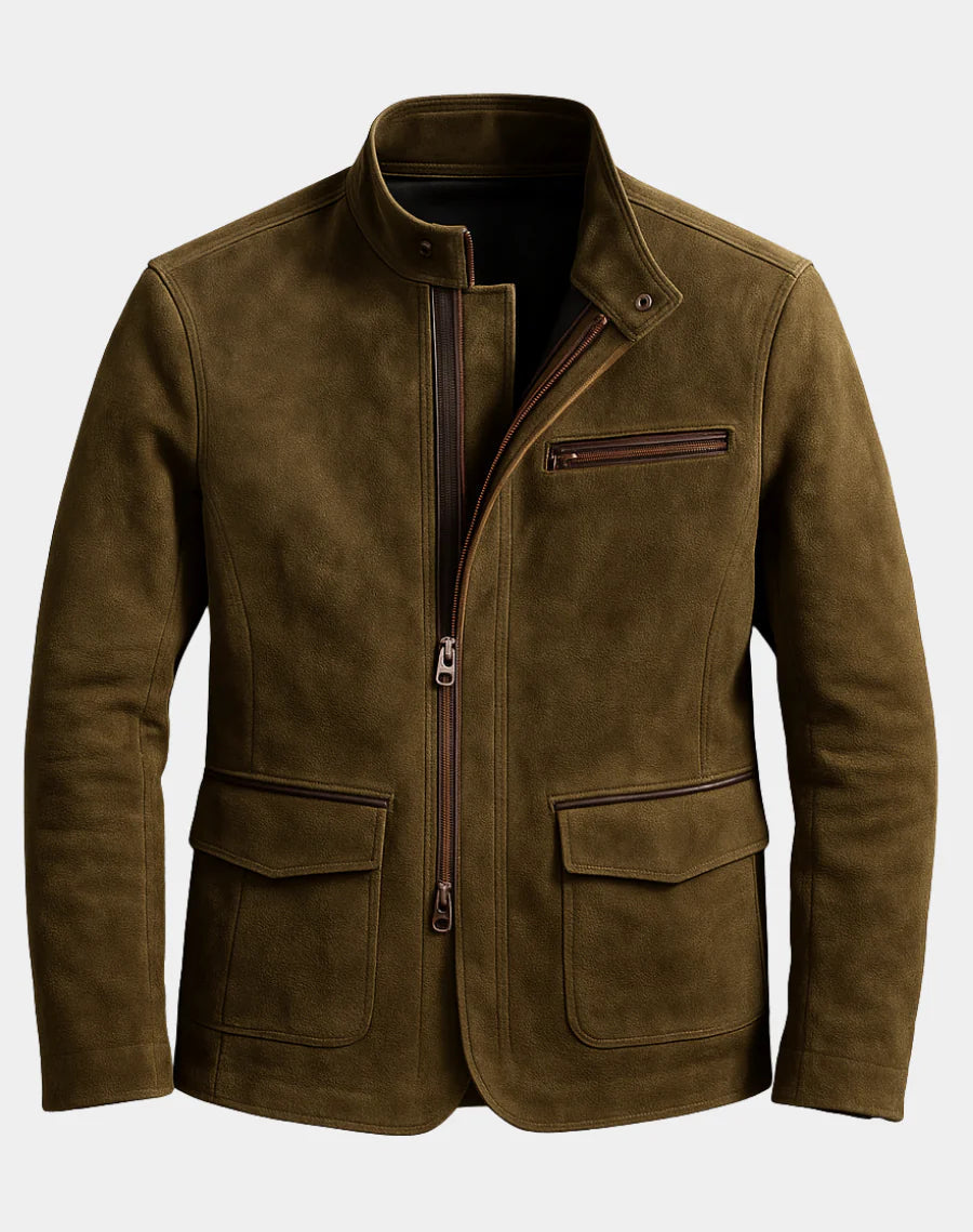 Matteo | Men’s Zip Front Suede Jacket