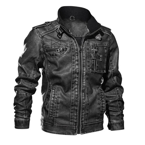 Dante | Men’s Vintage Biker Jacket with Functional Pockets
