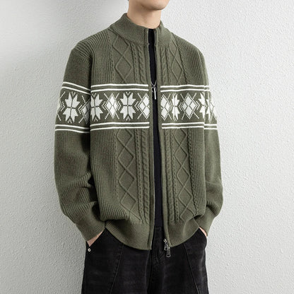 Anderson | Men’s Nordic Knit Zip-Up Winter Cardigan