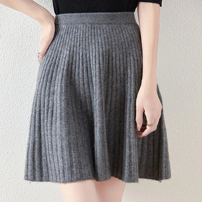 Phoebe | Women’s Merino Wool Ribbed Skirt