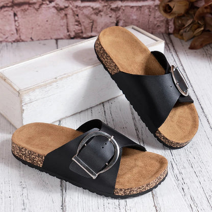 Rowena | Women’s Buckle Slide Sandals