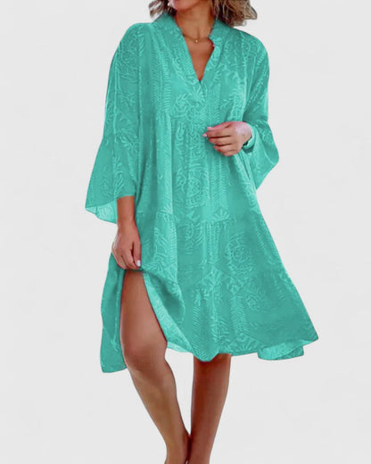 Elodie | Women’s Sophisticated V-Neck Beach Cover-Up Dress